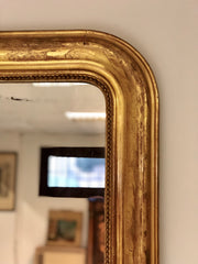 Specchiera in foglia oro vetro mercurio Carlo X