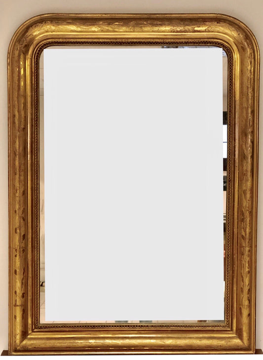 Specchiera in foglia oro vetro mercurio Carlo X