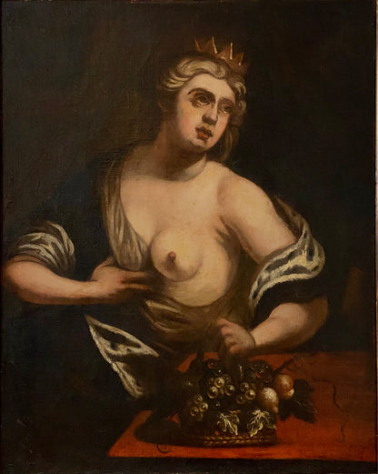 Cleopatra, oil on canvas, dimensions 97 x 77 (canvas only) Author: circle of Francesco del Cairo (Milan 1607-1665)