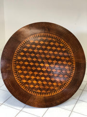 Tavolo di Rolo a marqueterie. 94 cm diametro