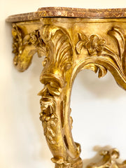 Consolles in legno intagliato e dorato. Luigi XV