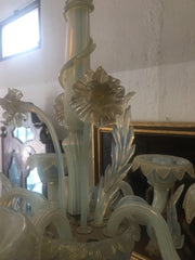 Lampadario di Murano vetro cinque luci . Primi 900
