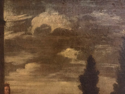 Olio su tela . Betsabea scuola lombarda XVII secolo