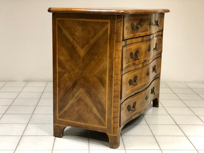 Louis XV chest of drawers with curved front