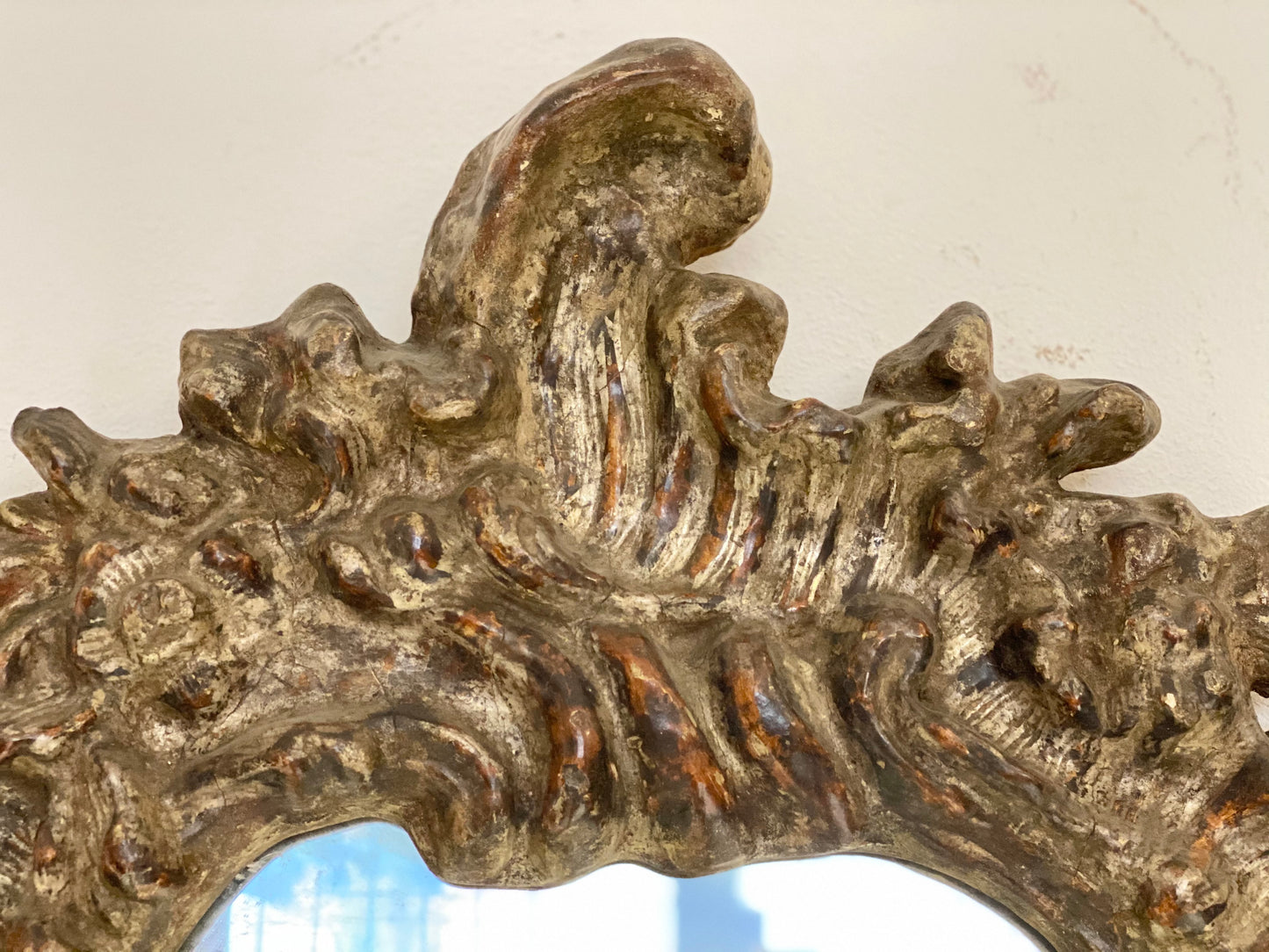 Coppia di ventole lignee intagliate argento mecca . Venezia fine XVIII
