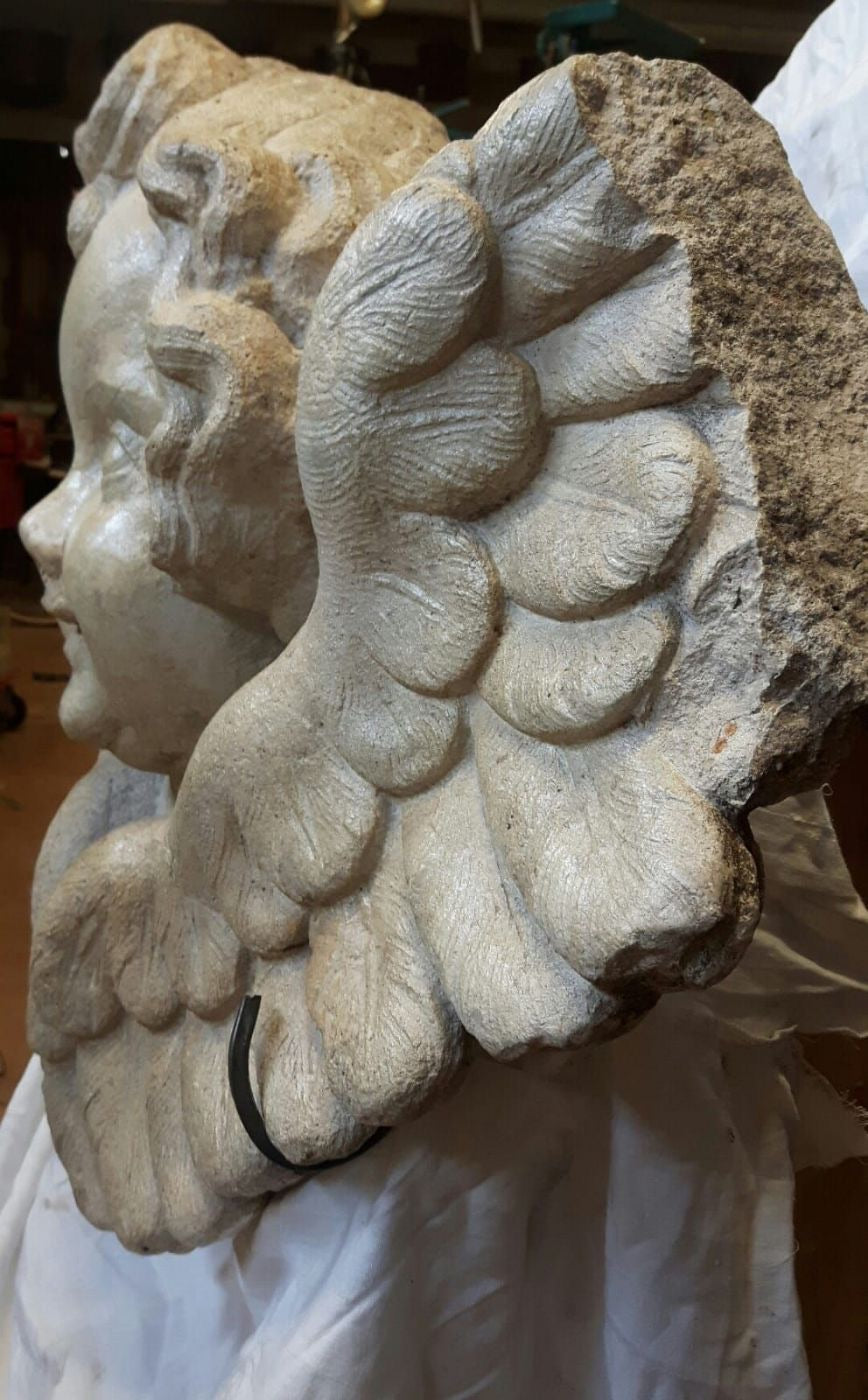Winged Cherub in Istrian marble. Venice 16th century