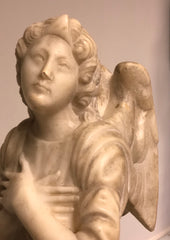 Angelo in estasi marmo Carrara . Fine XVIII secolo