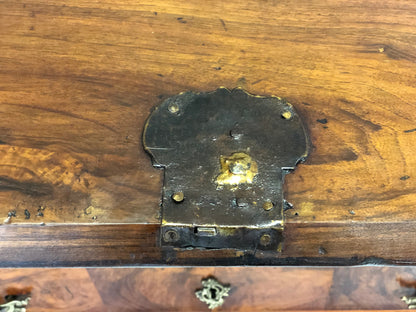 Inlaid veneered drop-leaf desk. Bologna Louis XIV
