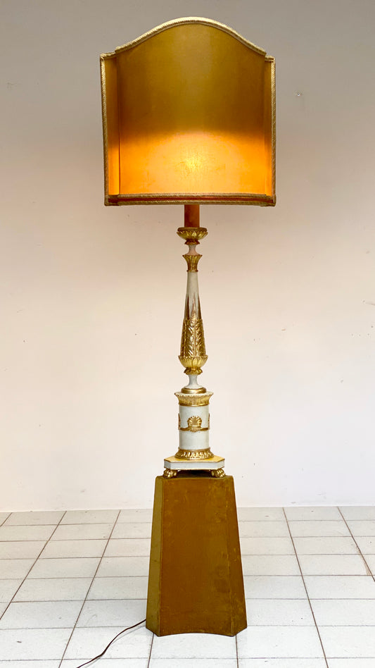Lombard Empire Chandelier with Working Lampshade 19th Century