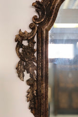 Specchiera in legno intagliato argento mecca . XIX secolo