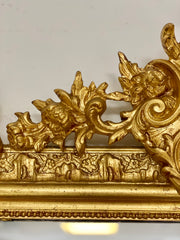 Specchiera lombarda legno intagliato e dorato . Inizio XIX secolo