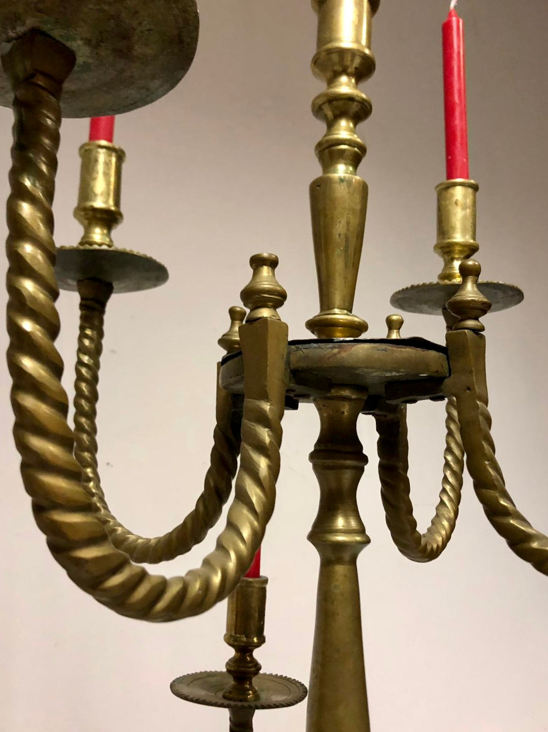 Gilded bronze candlestick with nine flames, 19th century