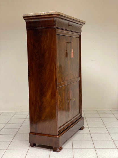 Secretaries Charles X feather mahogany. 19th century