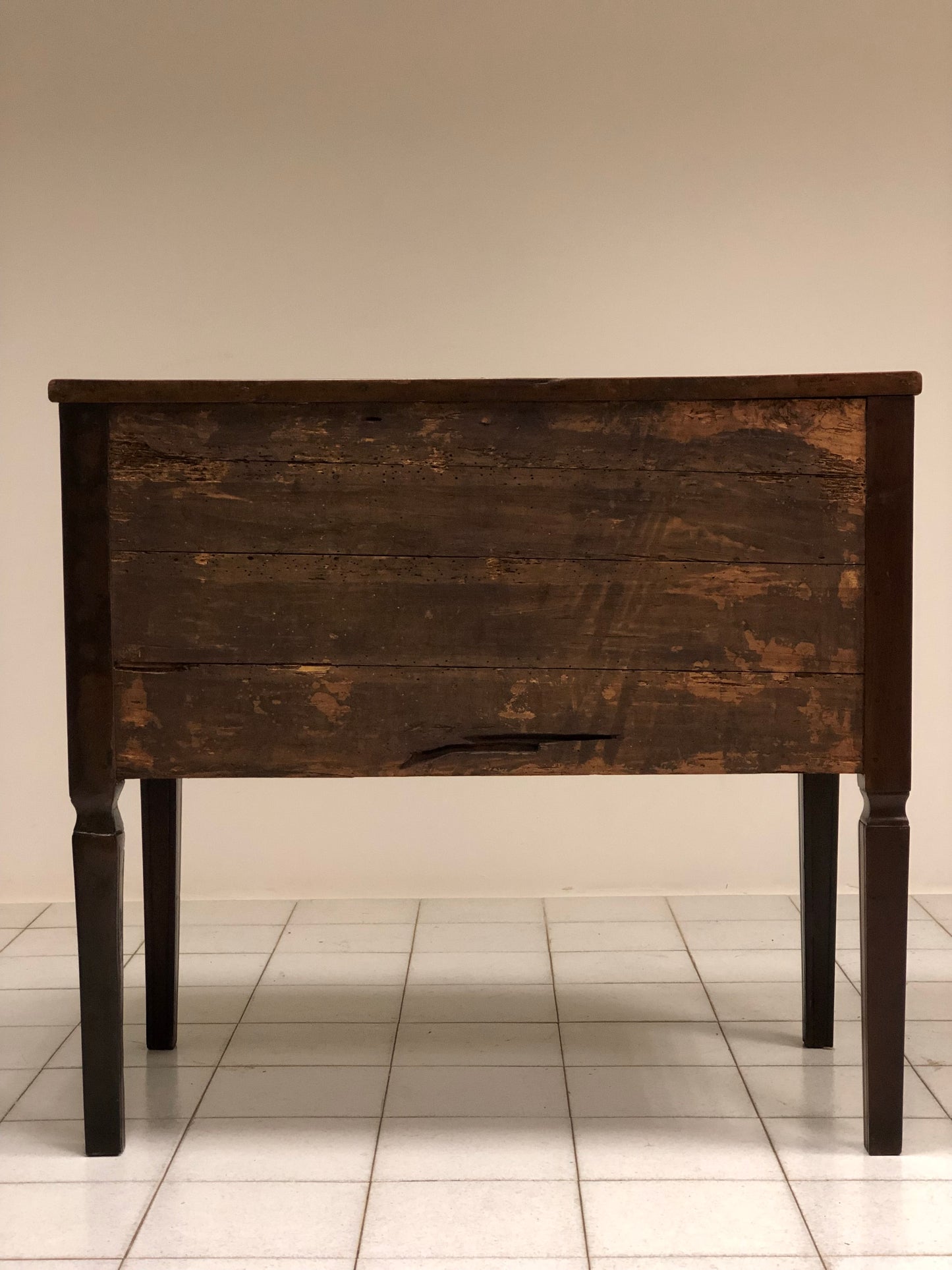 Louis XVI walnut drop-leaf desk.