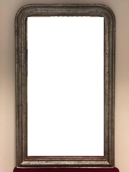 Specchiera lignea foglia argento mecca XIX secolo . Restaurata