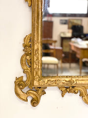 Specchiera veneziana legno intagliato dorato fine XIX secolo