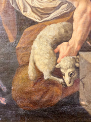 Olio su tela Natività Scuola lombarda XVIII secolo