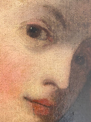 Ritratto di giovane dama, olio su tela Autore: scuola di A. van Dyck (Anversa 1599 -Londra 1641).