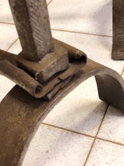 Coppia di alari ferro battuto .XIX secolo