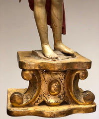 Cristo in piedi ligneo policromo occhi di vetro . Inizio XVIII secolo