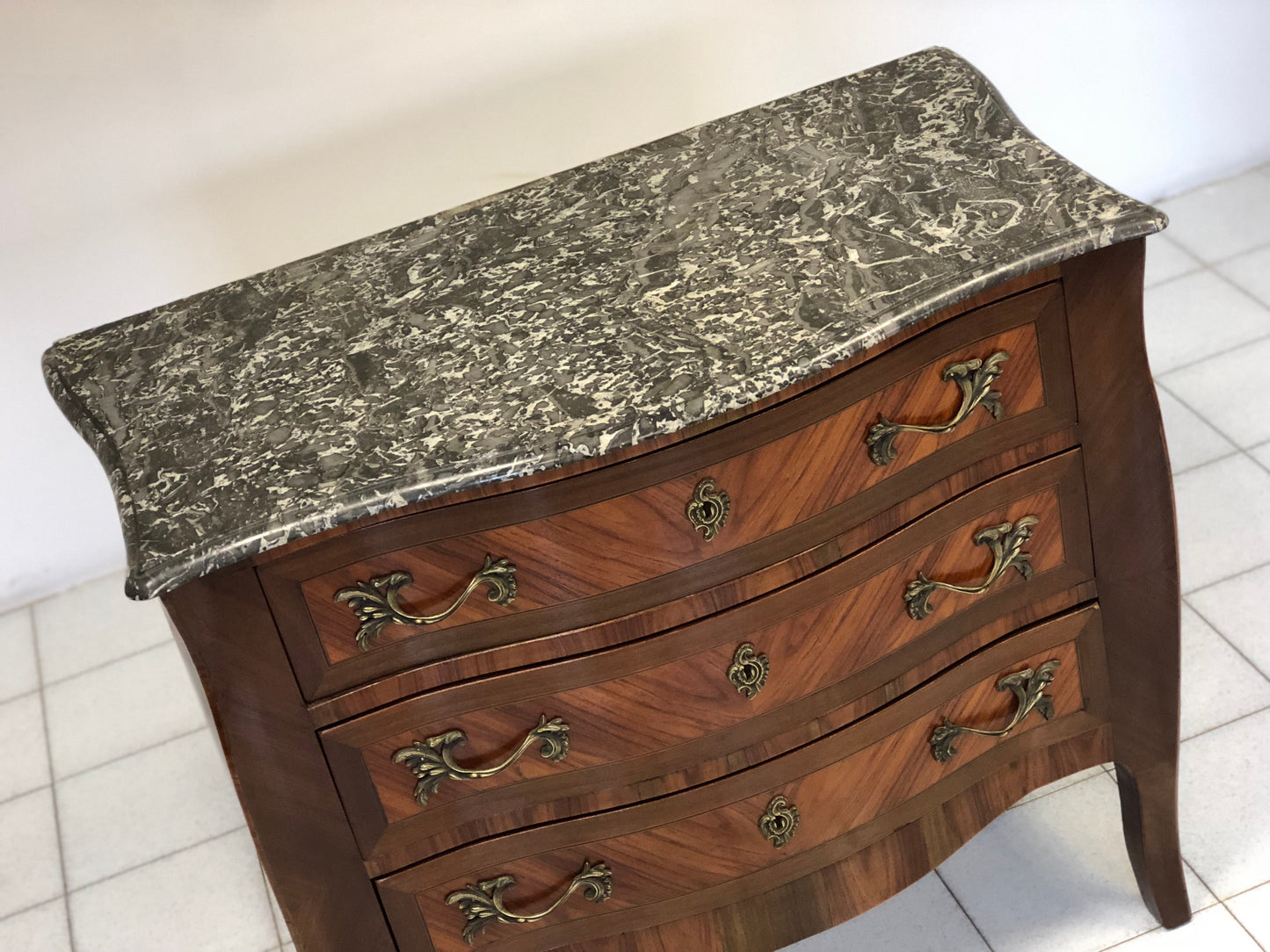 Chest of drawers with curved front and sides. Napoleon III