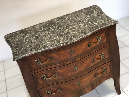 Chest of drawers with curved front and sides. Napoleon III