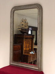 Specchiera lignea foglia argento mecca XIX secolo . Restaurata