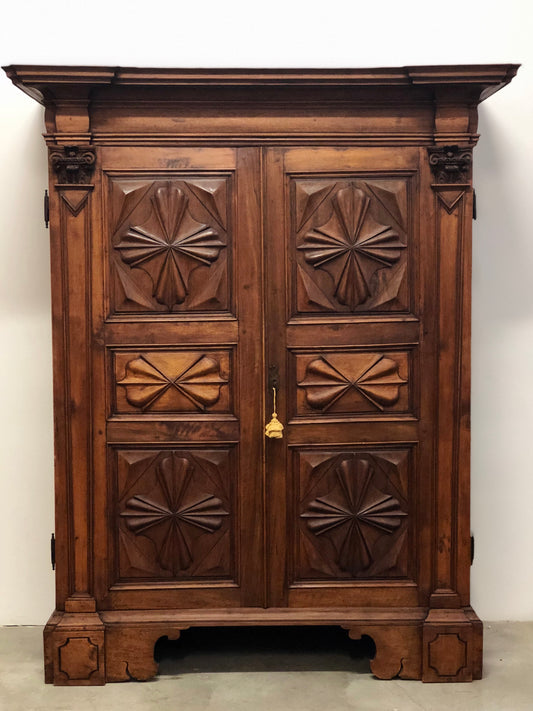 Louis XIV wardrobe walnut Genoa early 18th century