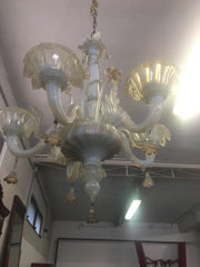 Lampadario di Murano vetro cinque luci . Primi 900