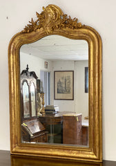 Specchiera legno intagliato dorato. XIX secolo . Restaurata