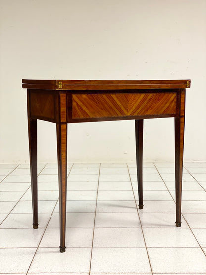 Tavolo da gioco intarsiato Napoleone III