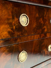Cassettone Carlo X piuma di mogano . XIX secolo ( restaurato )
