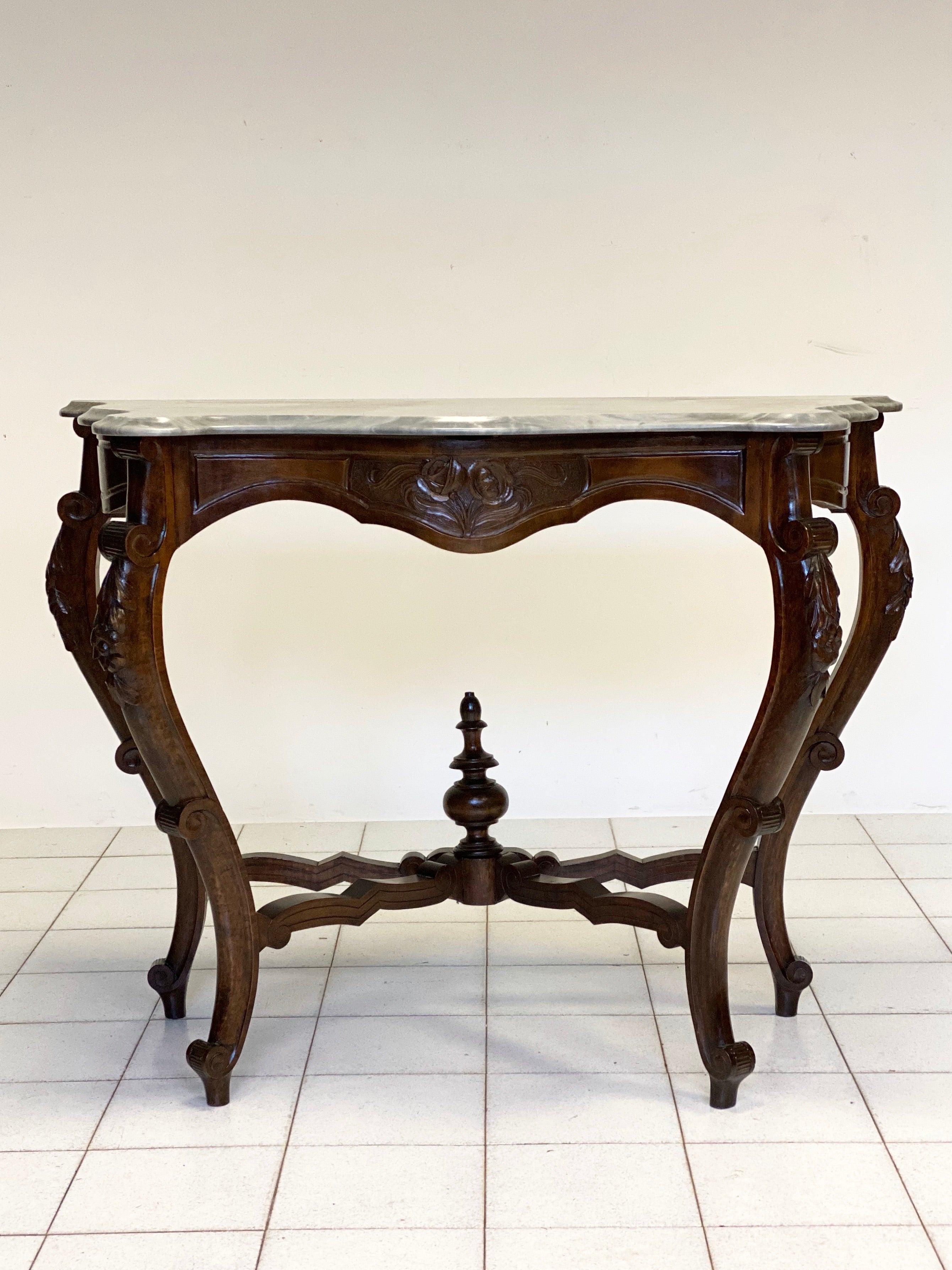 Consolle Luigi Filippo noce lombarda metà XIX secolo