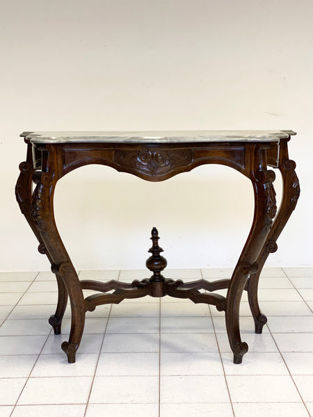 Consolle Luigi Filippo noce lombarda metà XIX secolo