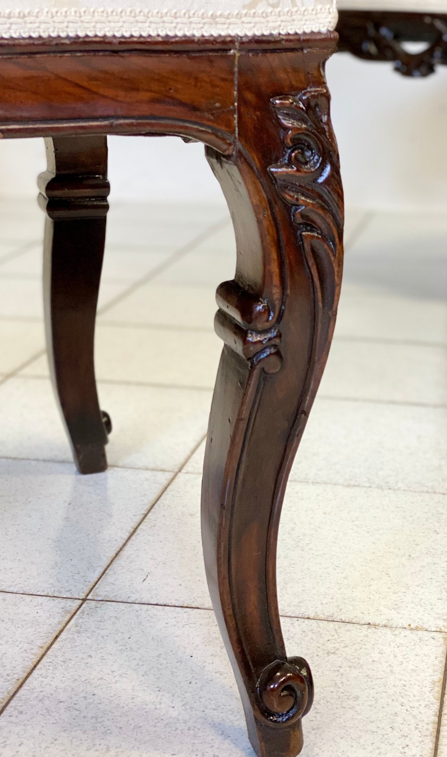Four Louis Philippe walnut chairs. Restored