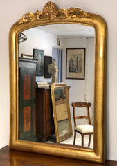 Specchiera lombarda foglia oro metà XIX secolo
