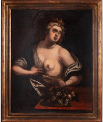 Cleopatra, olio su tela, dimensioni 97 x 77 (sola tela) Autore: ambito di Francesco del Cairo (Milano 1607-1665)