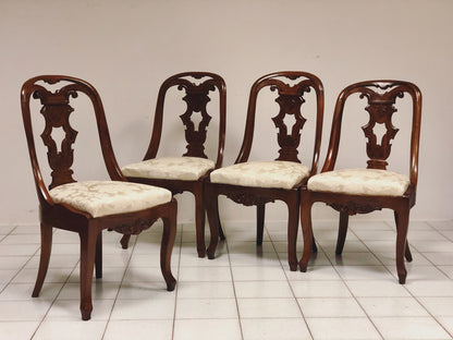 Group of four Charles X gondola chairs. Early 19th century