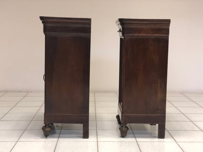 Pair of Carlo X Lombardi walnut bedside tables