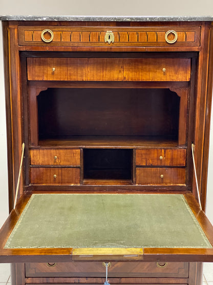 Secretaire Napoleone III finemente intarsiato XIX secolo