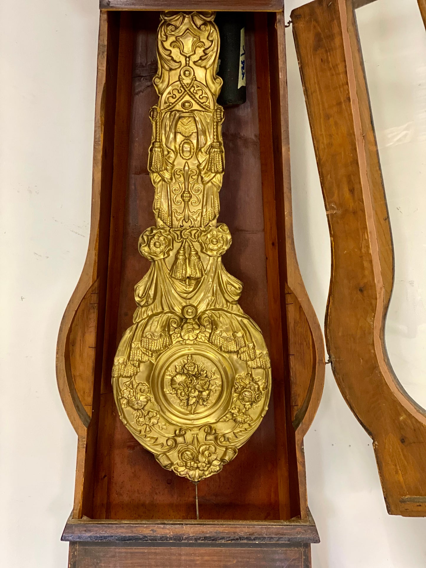 Pendulum column clock mid 19th century. Restored working