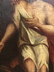 Olio su tela . Il sacrificio di Isacco . XVIII secolo