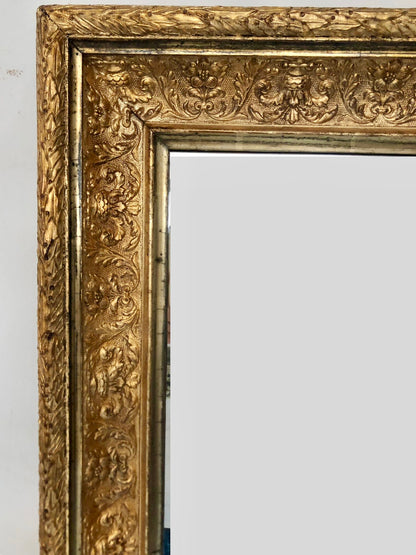 Gilded Barbizon mirror. 19th century