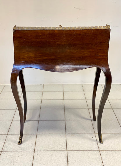 Napoleon III inlaid curved bureau