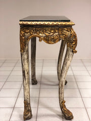 Consolles intagliata dorata argentata piano marmo .XVIII secolo
