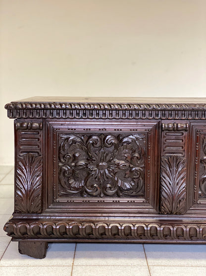 Carved chest Brescia Cremona early 17th century
