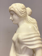 Scultura dama in marmo Carrara firmata .XIX secolo