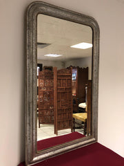 Specchiera lignea foglia argento mecca XIX secolo . Restaurata