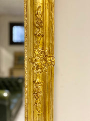 Specchiera legno intagliato dorato . Metà XIX secolo