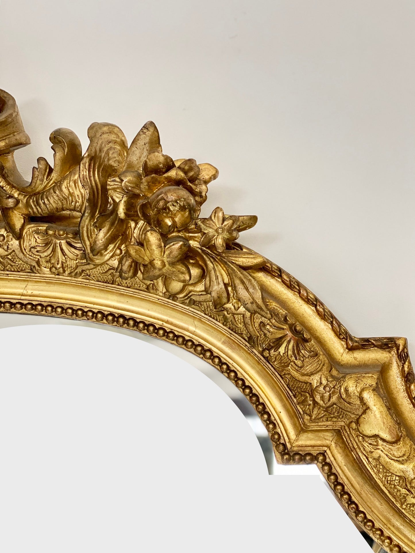 Lombard mirror carved gilded wood 19th century